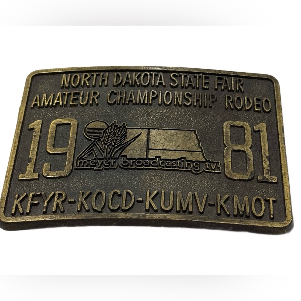 North Dakota State Fair Rodeo Belt Buckle